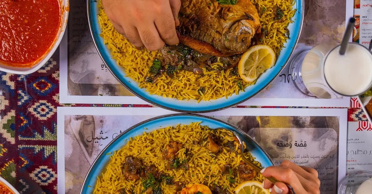 Traditional mandi with slow-cooked meat and rice