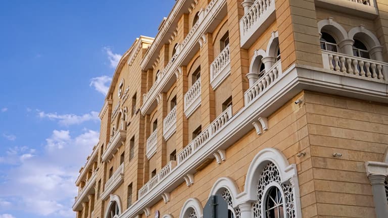 Modern residential buildings and compound in Saudi Arabia