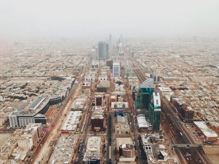 Riyadh cityscape where most expat workers are based